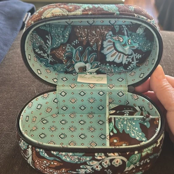 Vera Bradley Java Blue Jewelry Case - Picture 2 of 5